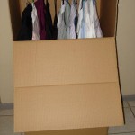 Portable Robe Packing Boxes. Moving Boxes with handles 594x476x1099mm